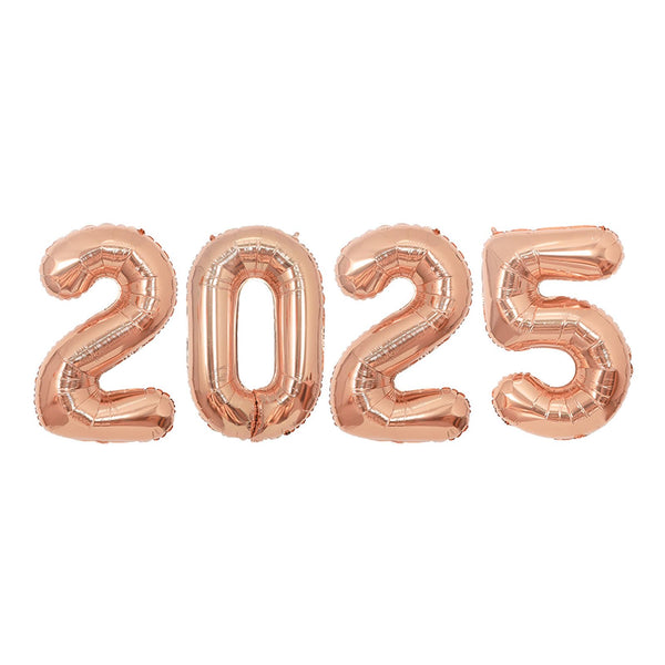 32” Number Foil Balloons: Gold, Silver, Rose Gold & Tutti Frutti