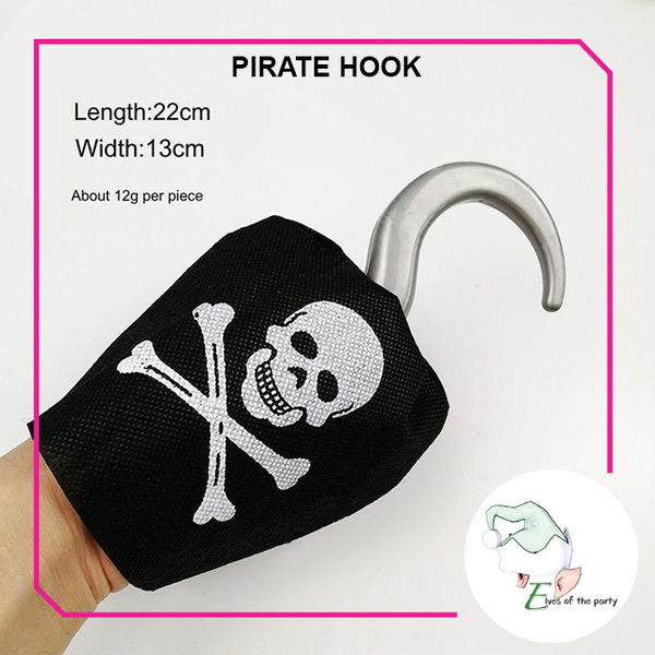 Pirate King Kids Costume - Crown, Gun, Eye Patch, Hook Gloves