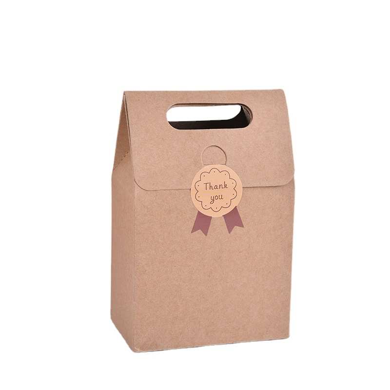 12pc Plain Paper Bag with Flap and Handle (Small / Medium)