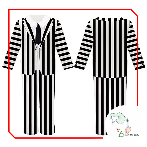 Beetlejuice Beetlejuice Black And White Striped Suit