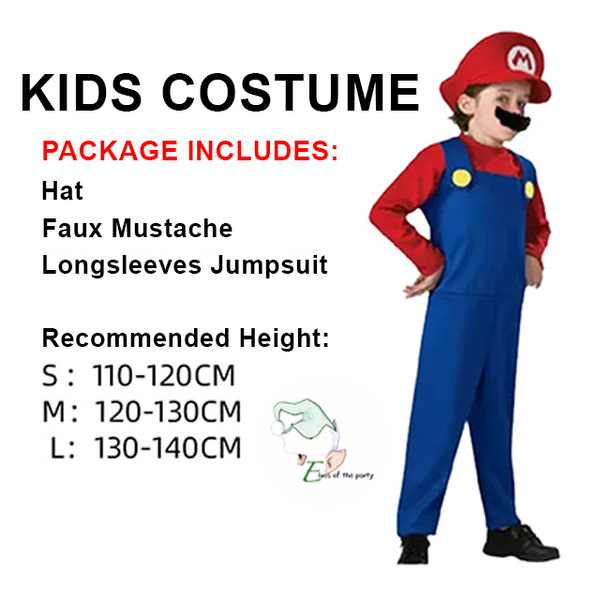 Nintendo Super Mario Brothers Mario & Luigi Costume