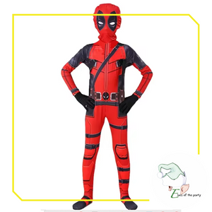 Deadpool Superhero Costume Halloween Role Play Jumpsuit