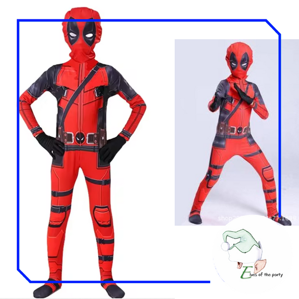 Deadpool Superhero Costume Halloween Role Play Jumpsuit