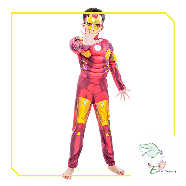 Superhero : Muscle Kids Costume - Spiderman, Iron Man, Superman, Wonder Woman, Wolverine