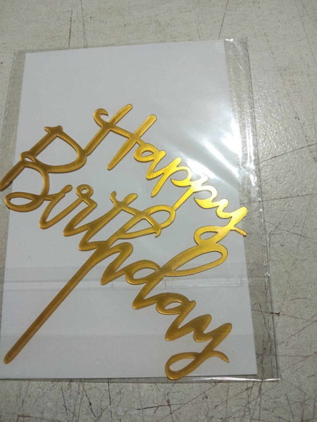 Acrylic Cake Topper : Happy Birthday