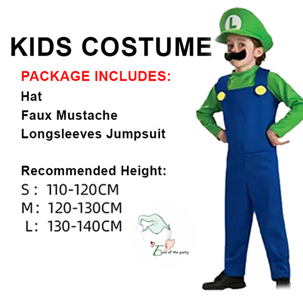 Nintendo Super Mario Brothers Mario & Luigi Costume