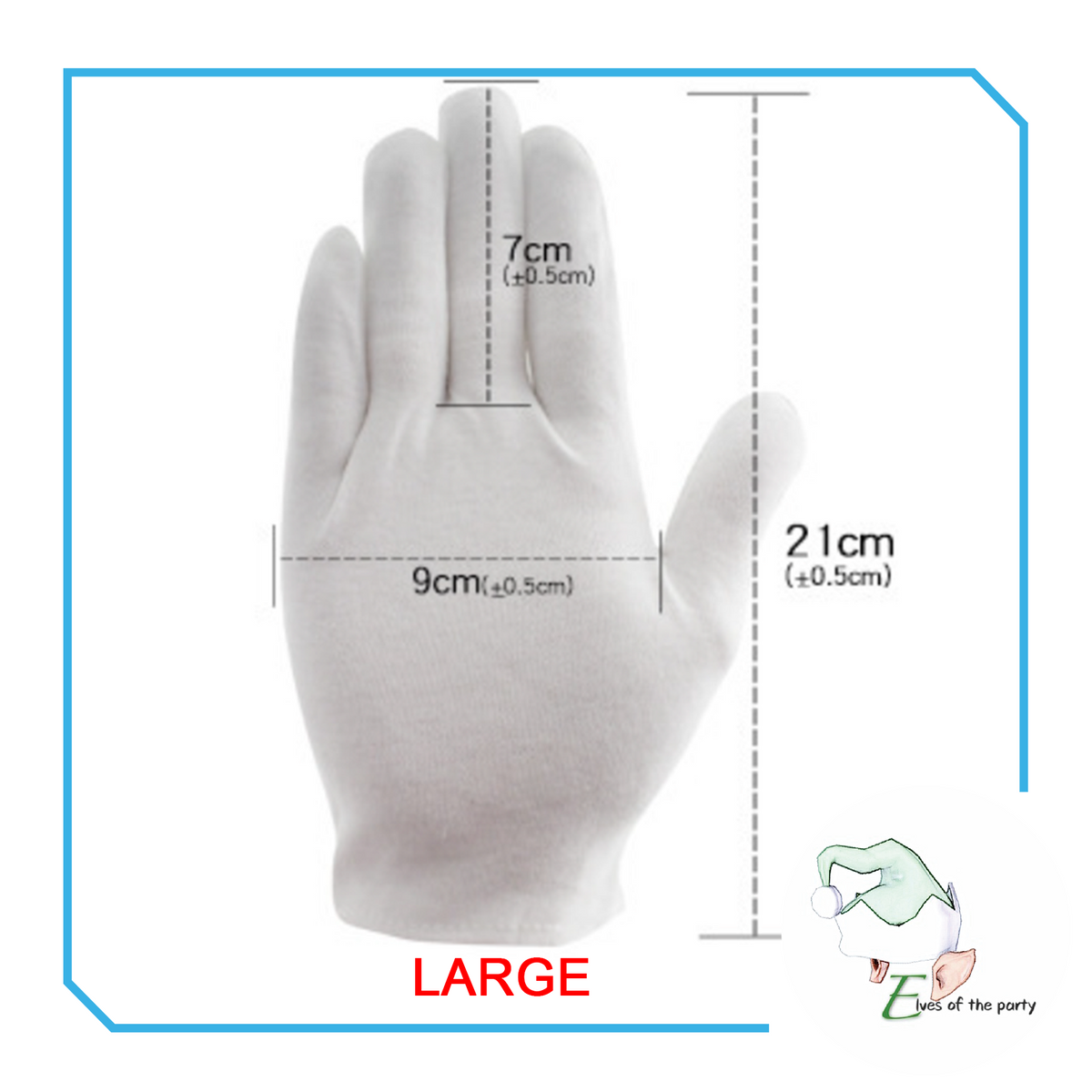 Soft White Cotton Gloves for Men and Women (1 pair)