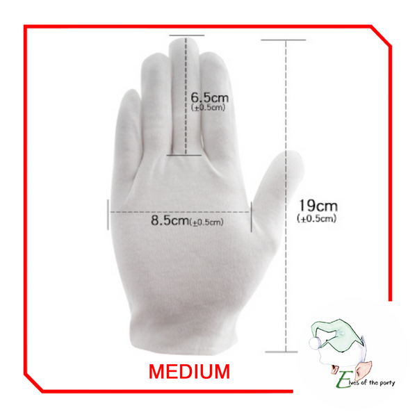 Soft White Cotton Gloves for Men and Women (1 pair)