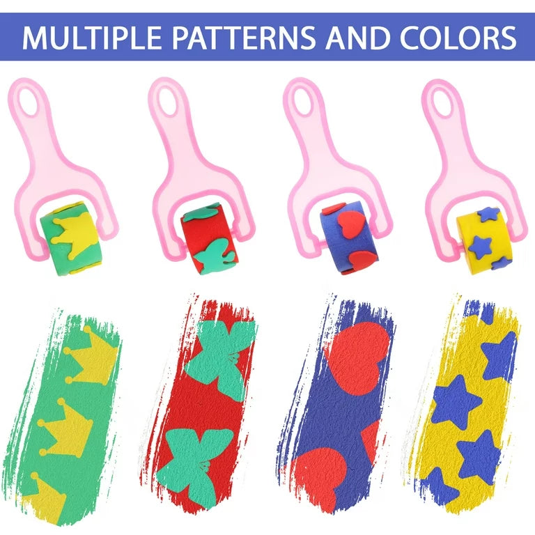 Textured EVA Sponge Foam Roller Brush for Kids Art and Crafts