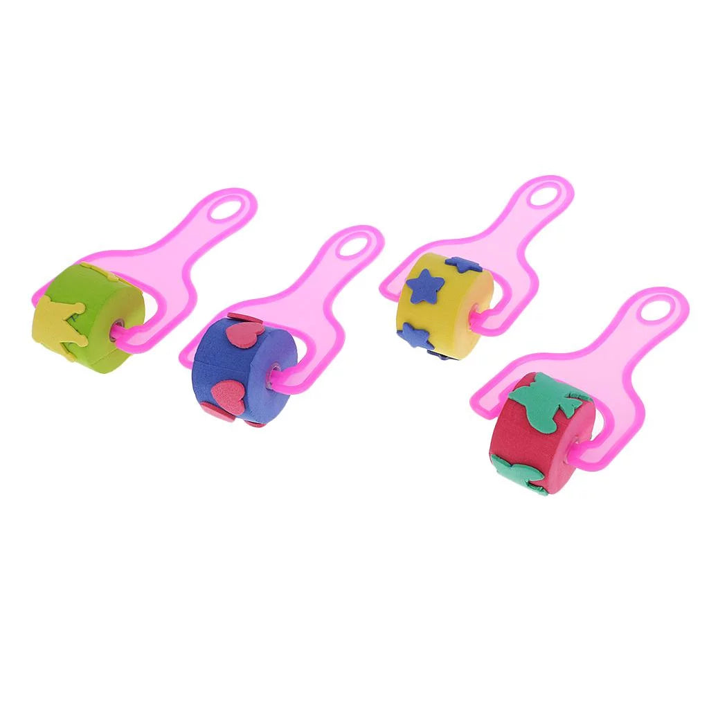 Textured EVA Sponge Foam Roller Brush for Kids Art and Crafts