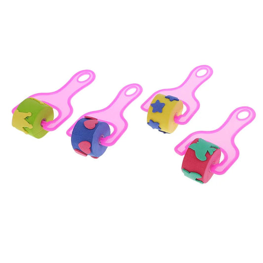 Textured EVA Sponge Foam Roller Brush for Kids Art and Crafts