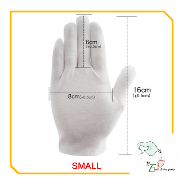 Soft White Cotton Gloves for Men and Women (1 pair)