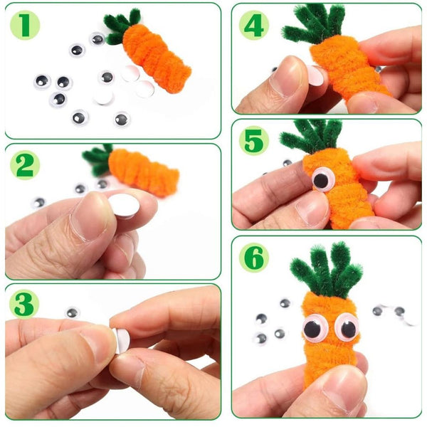 100pc Self-Adhesive Googly Wiggle Eyes