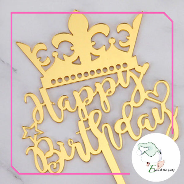 Acrylic Cake Topper : Happy Birthday