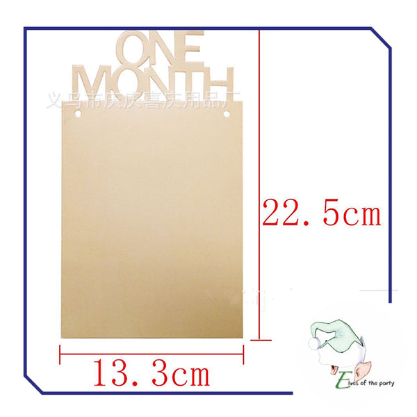 Happy Birthday / 1-12 Months Newborn Baby Record Photo Frame Banner