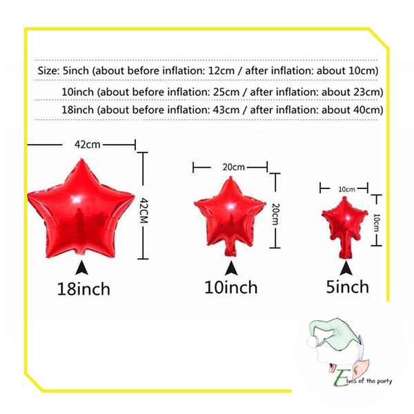 Star Foil Balloons (5" / 10" / 18")