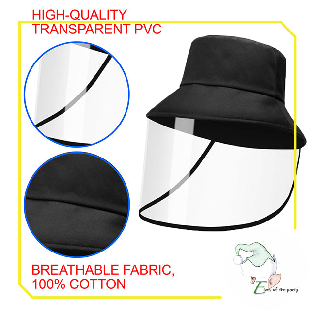 Adult Bucket Hat with Detachable Face Shield