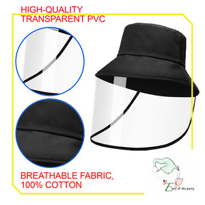 Adult Bucket Hat with Detachable Face Shield