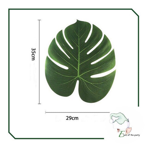 Artificial Leaves : Tropical Palm Leaves Table Runner