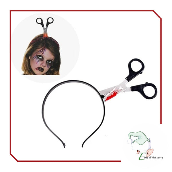 Bloody Butcher Knife, Saw and Scissors Halloween Costume Headband Accessory