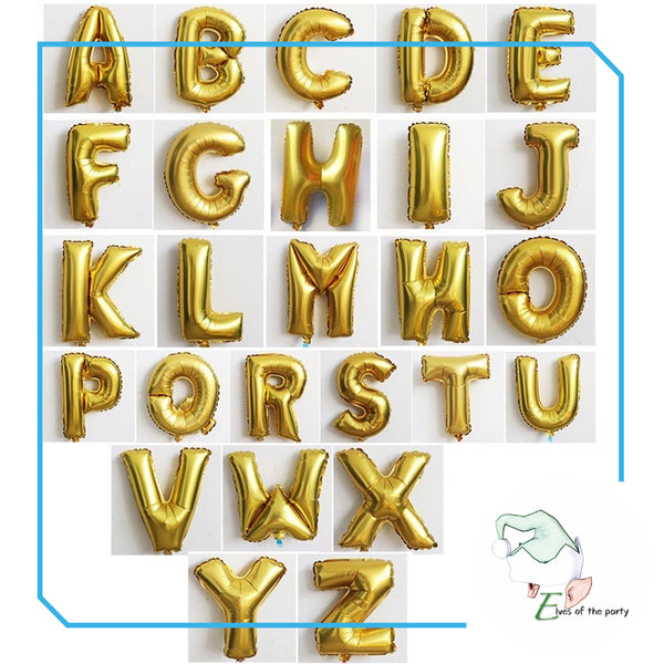 16" Alphabet Foil Balloons (Letter A to N)