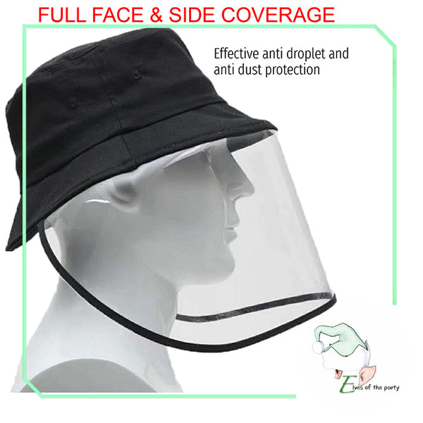 Adult Bucket Hat with Detachable Face Shield