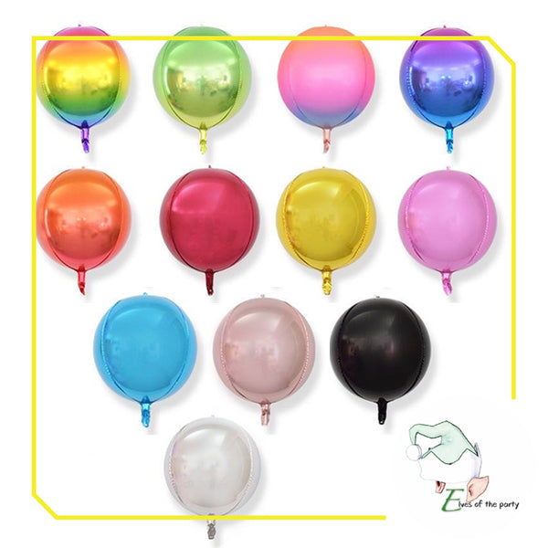 22" 4D Round Orbz Foil Balloon