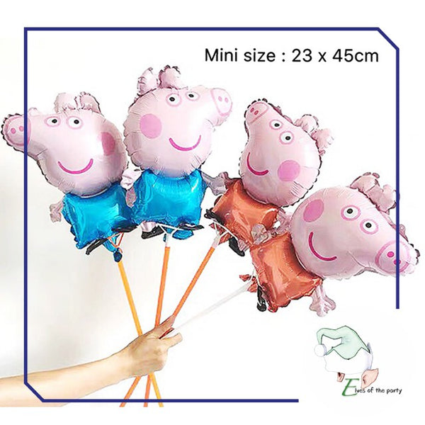 Peppa Pig Happy Birthday Banner and Balloons