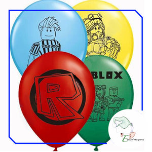 Roblox Birthday Banner and Balloons