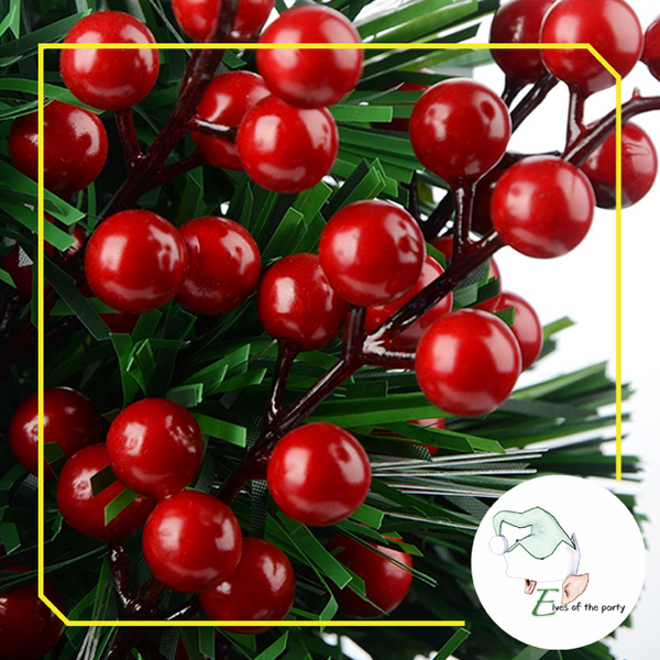 Artificial Berry : 26cm Red Holly Berry Stems