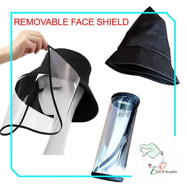 Adult Bucket Hat with Detachable Face Shield