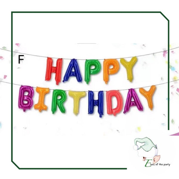 Happy Birthday Foil Balloon Banner