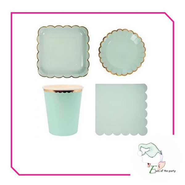 Pastel Party Paper Plates and Cups