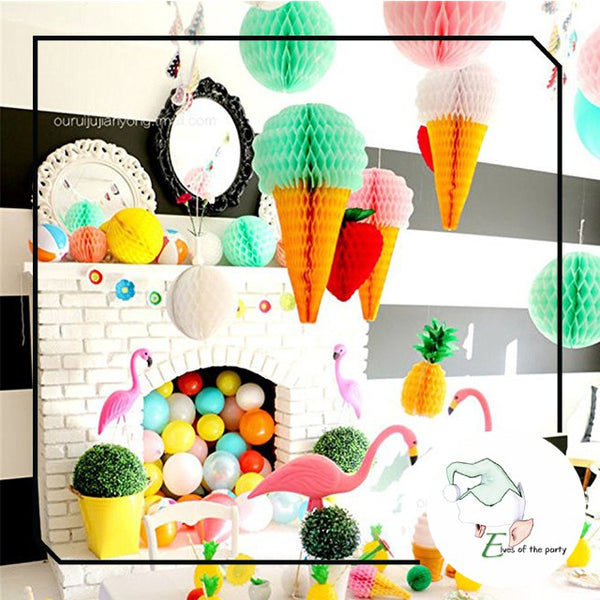 3D Paper Lantern : Ice Cream Honeycomb