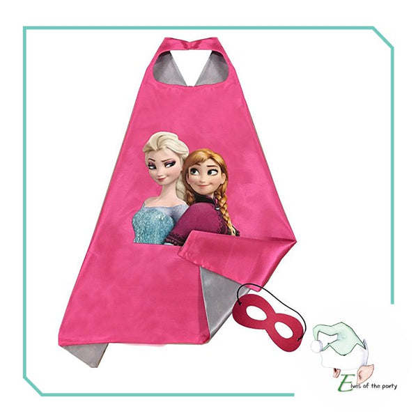 Mask and Cape Costume: Superhero Girl - Avengers / Anna + Elsa / Wonder Woman / Supergirl