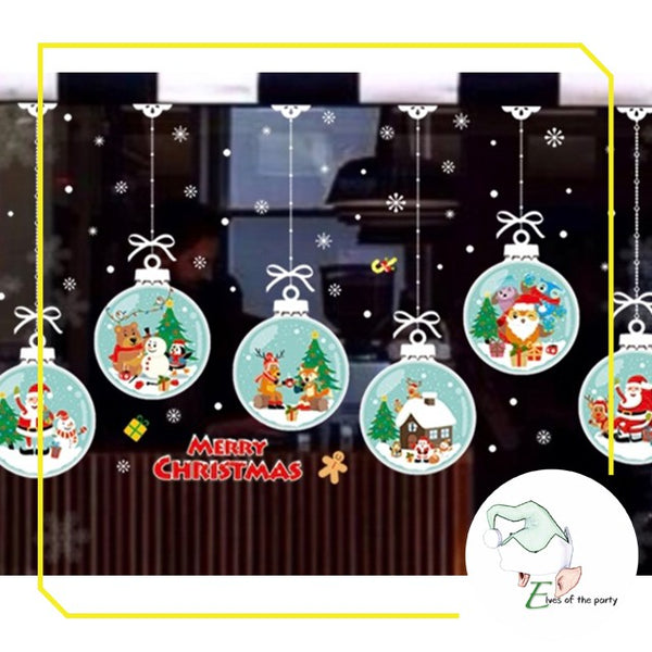 Decal Stickers : Christmas Snow Globes