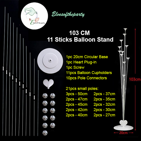 Balloon Stand : 7 Sticks / 11 Sticks Clear Balloon Stand