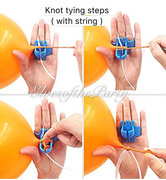 Handheld Balloon Air Pump and Knot Tying Tool