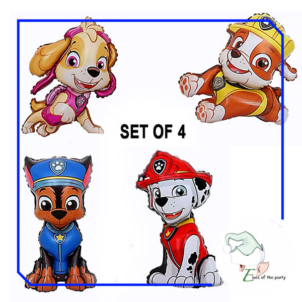 Paw Patrol Happy Birthday Banner and Party Balloons