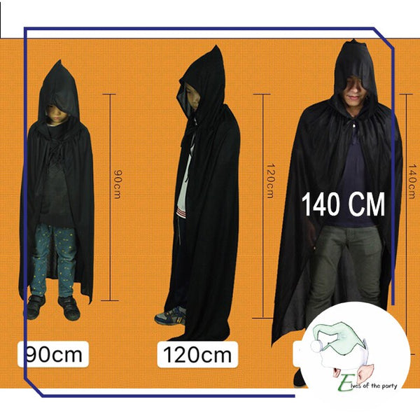 Scream Black Cloak with Hood Halloween Costume
