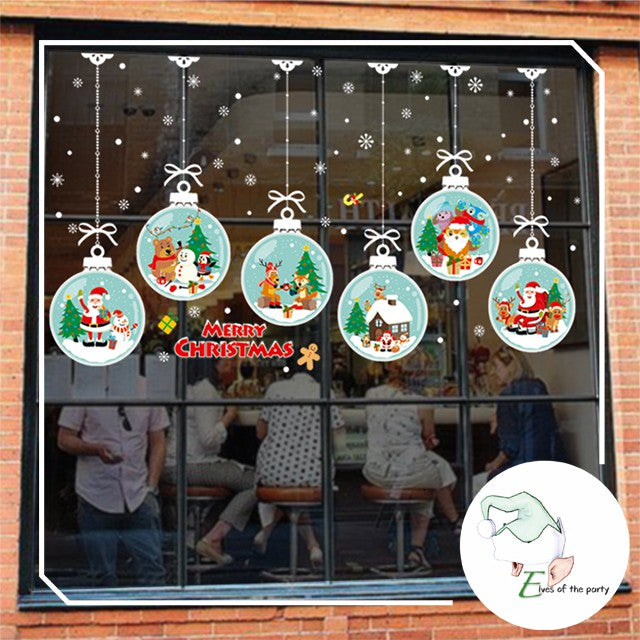 Decal Stickers : Christmas Snow Globes