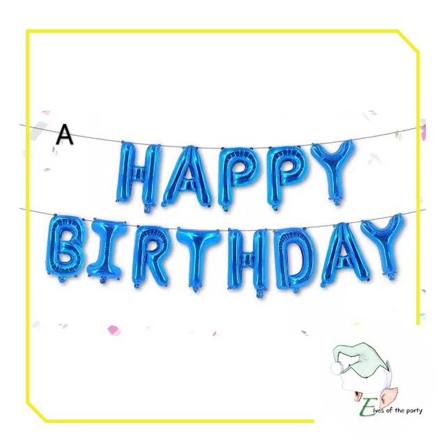 Happy Birthday Foil Balloon Banner