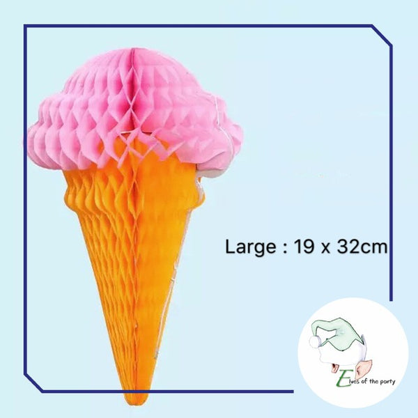 3D Paper Lantern : Ice Cream Honeycomb