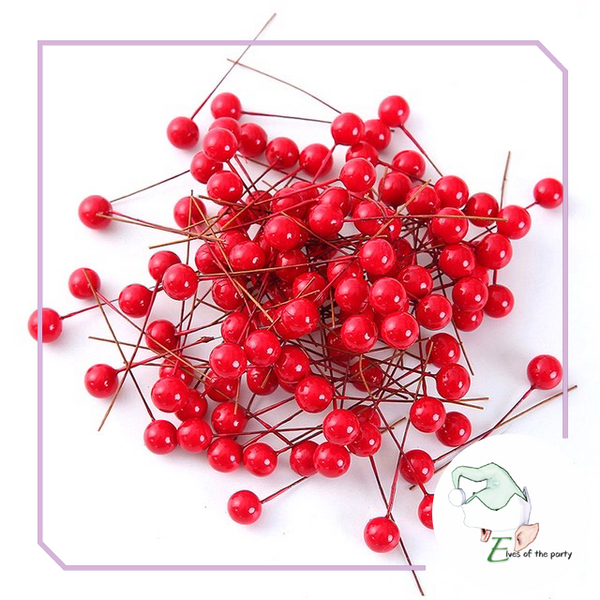 Artificial Berry : 100pcs Mini Christmas Tree Ornament