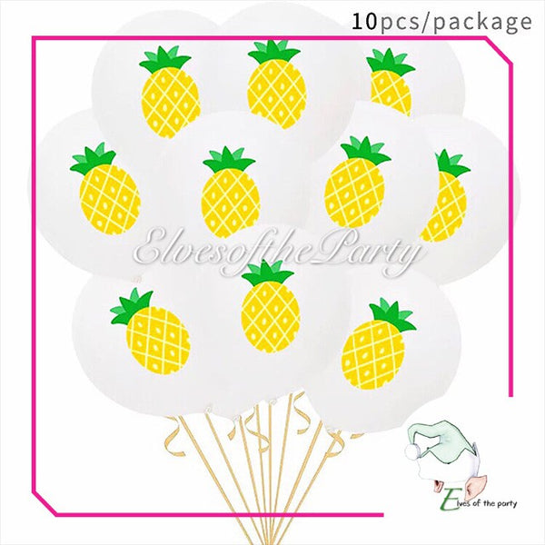 Pink Flamingo and Pineapple Hawaiian Tropical Balloons