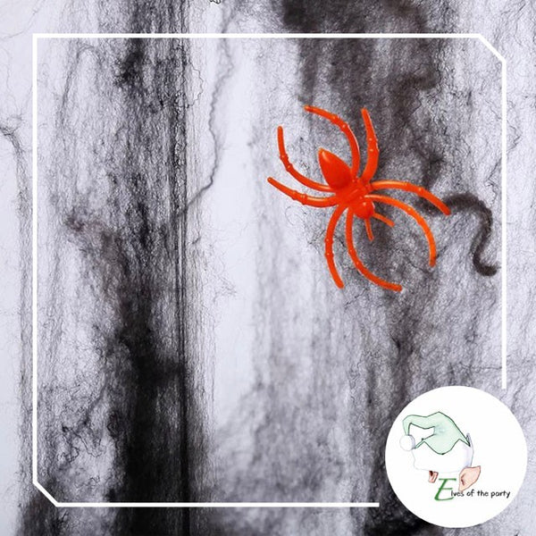 Halloween Decor: Stretchable Spider Cobweb