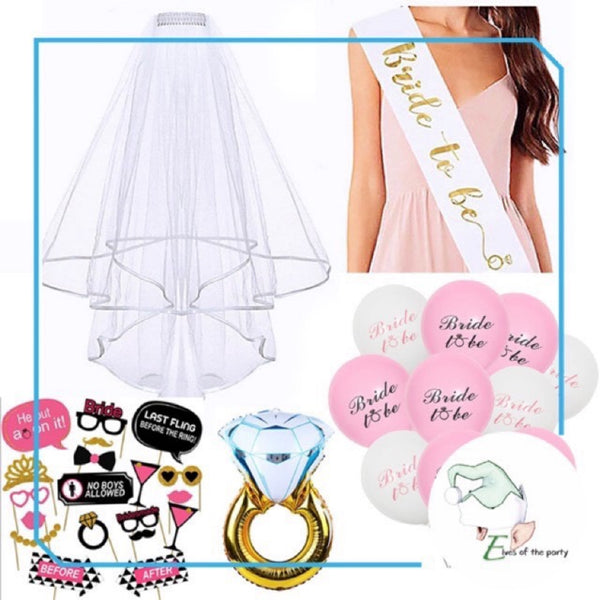 Bride To Be / Bridal Shower / Bachelorette Party Props, Balloons and Cake Topper