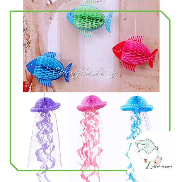 Jellyfish Honeycomb Paper Lantern
