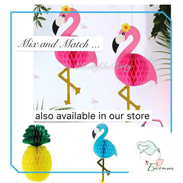 Pink Flamingo and Pineapple Hawaiian Tropical Balloons