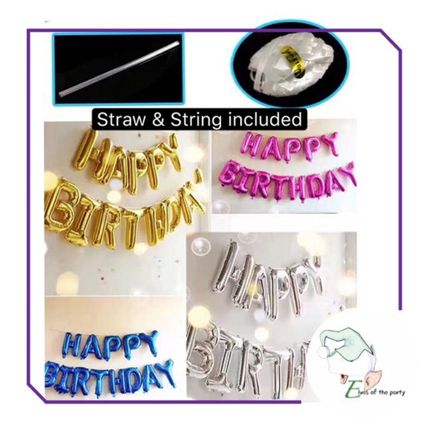 Happy Birthday Foil Balloon Banner